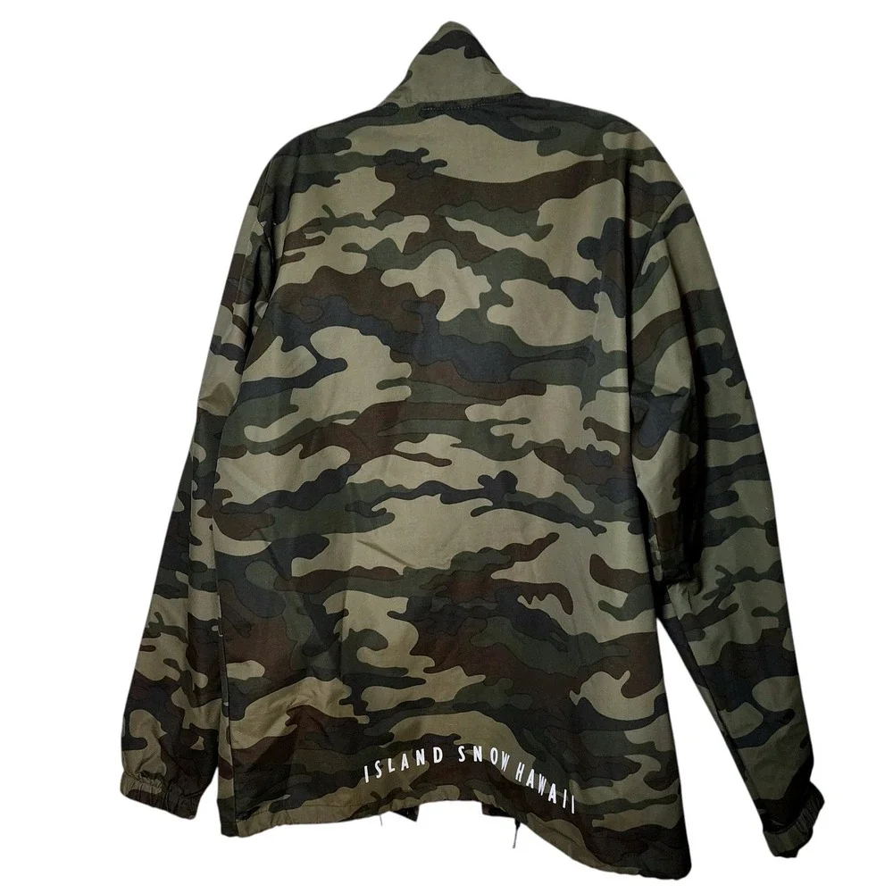 Island Snow Hawaii ISH Camo Coach's Jacket - Snap Front - Hawaii Exclusive